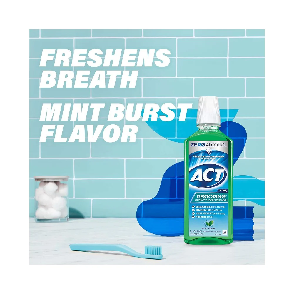 ACT Mouthwash Restoring Mint Burst 18oz (532ml) - Image 5