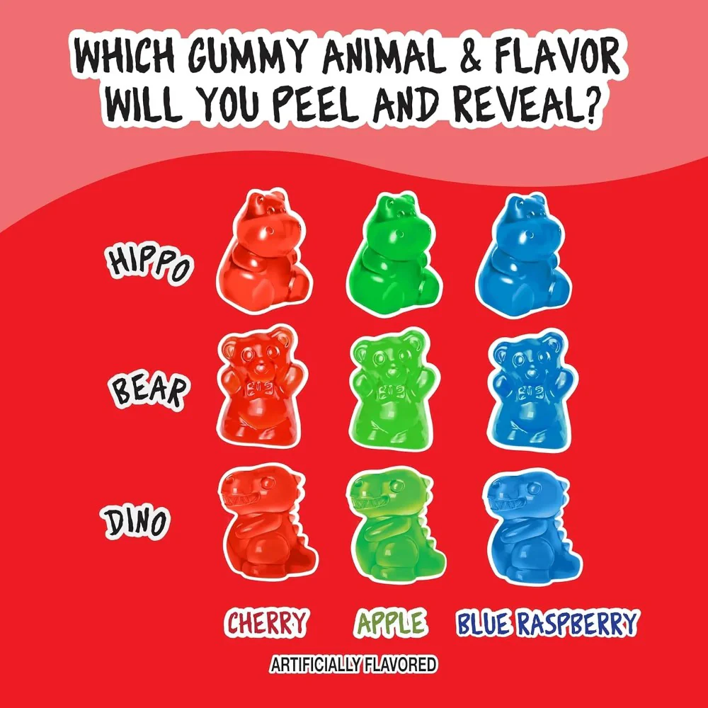 Amos Juicy Drop Gummy Mystery Cube Original Peg 5oz (142g) - Image 2