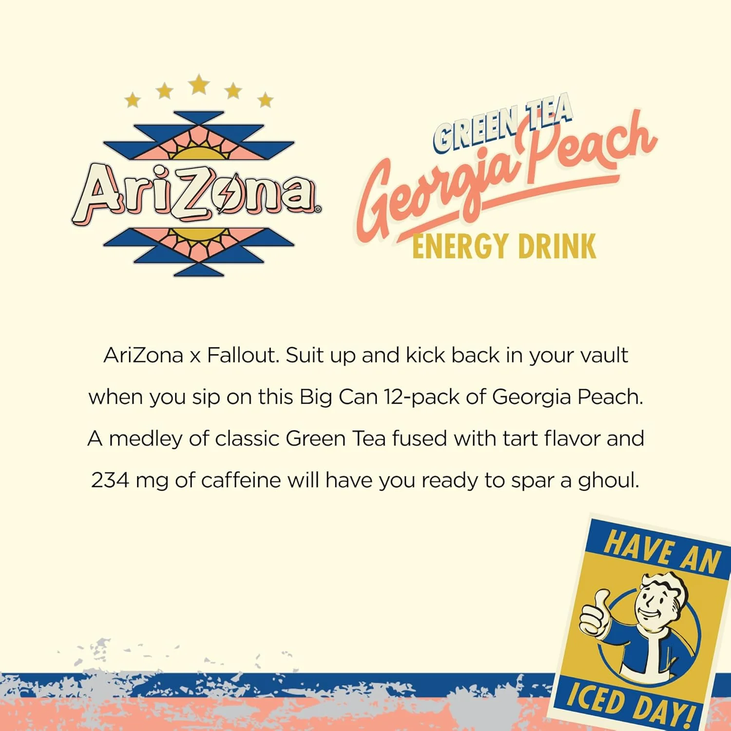 Arizona Fallout Energy Drink Georgia Peach 22oz (650ml) - Image 3
