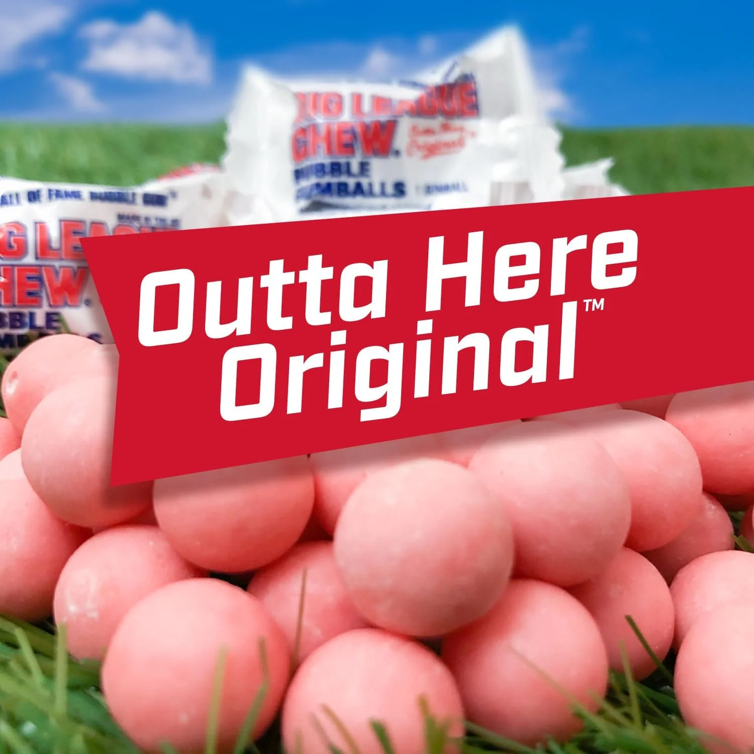 Big League Chew Bubble Gumballs Bucket 80 Pieces - Image 2