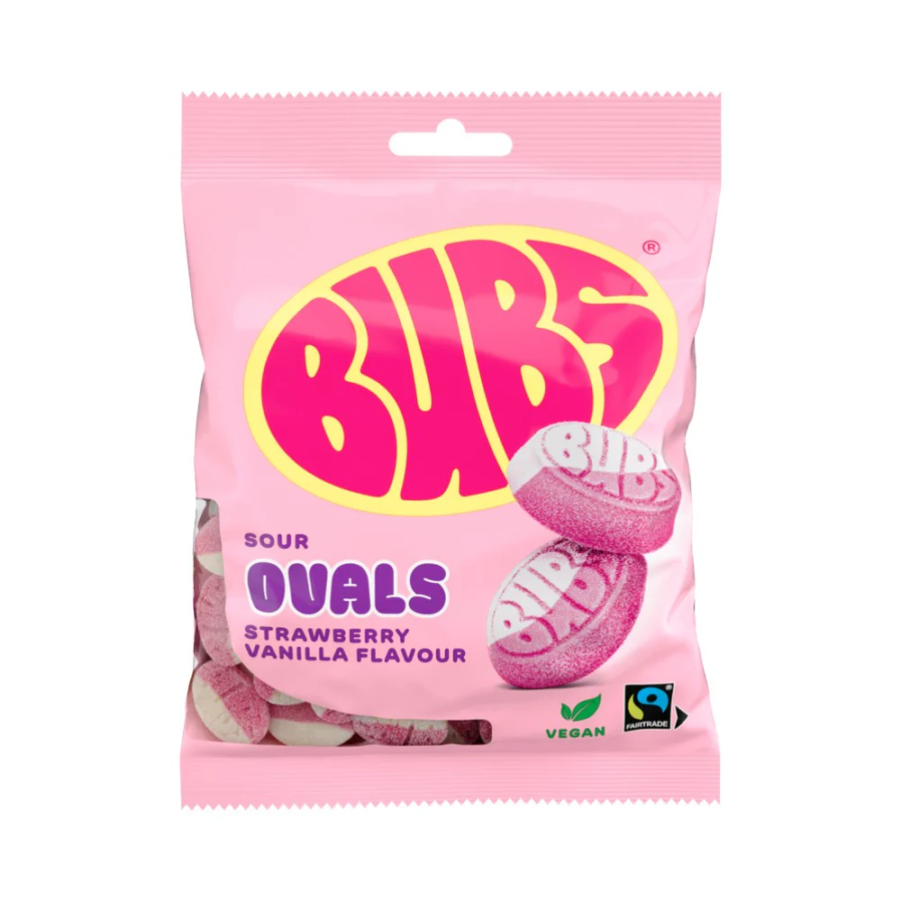 Bubs Sour Duals Strabwerry Vanilla Peg Bag 5.5oz (156g)