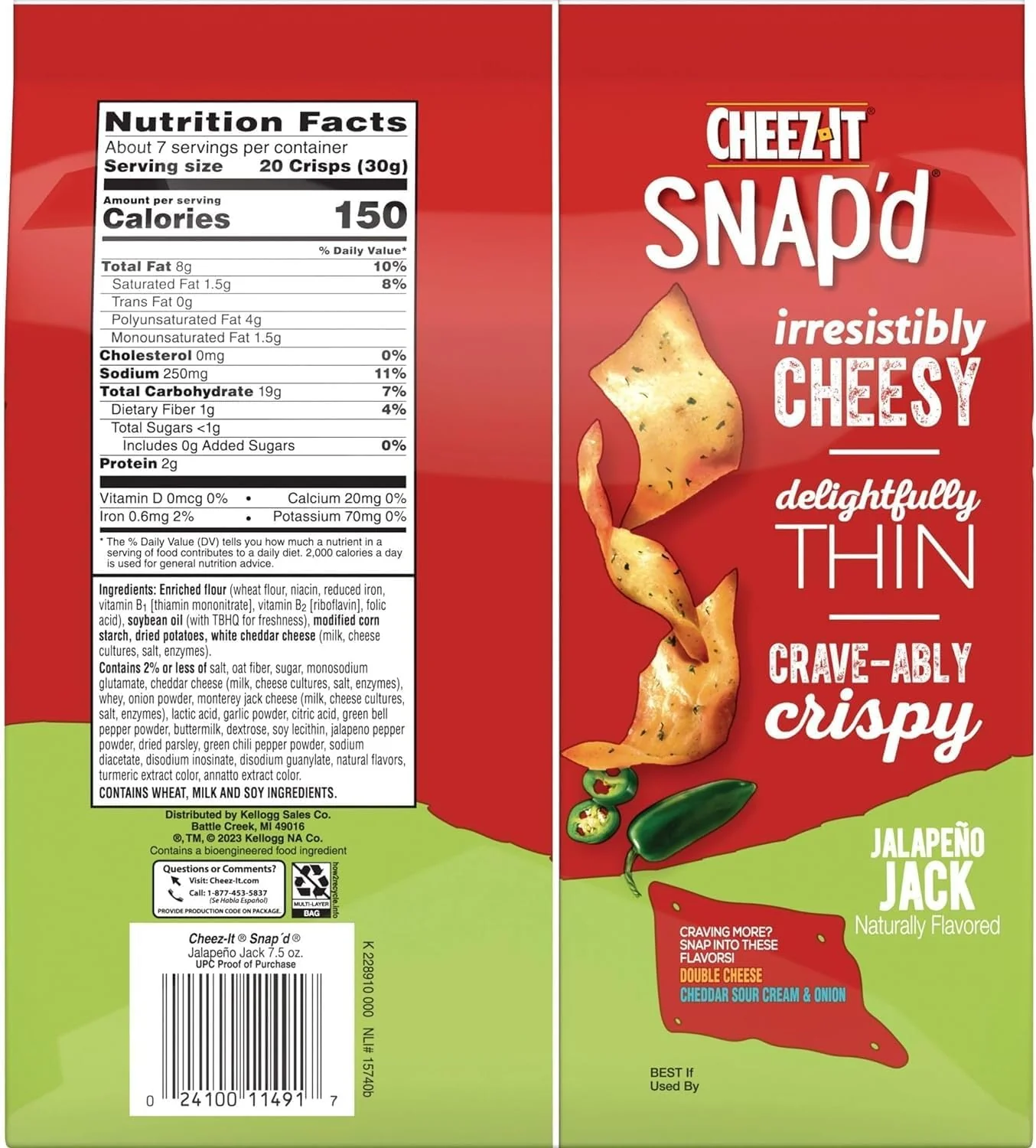 Cheez-It Jalapeno Snap'd Crackers 2.2oz (62g) - Image 5