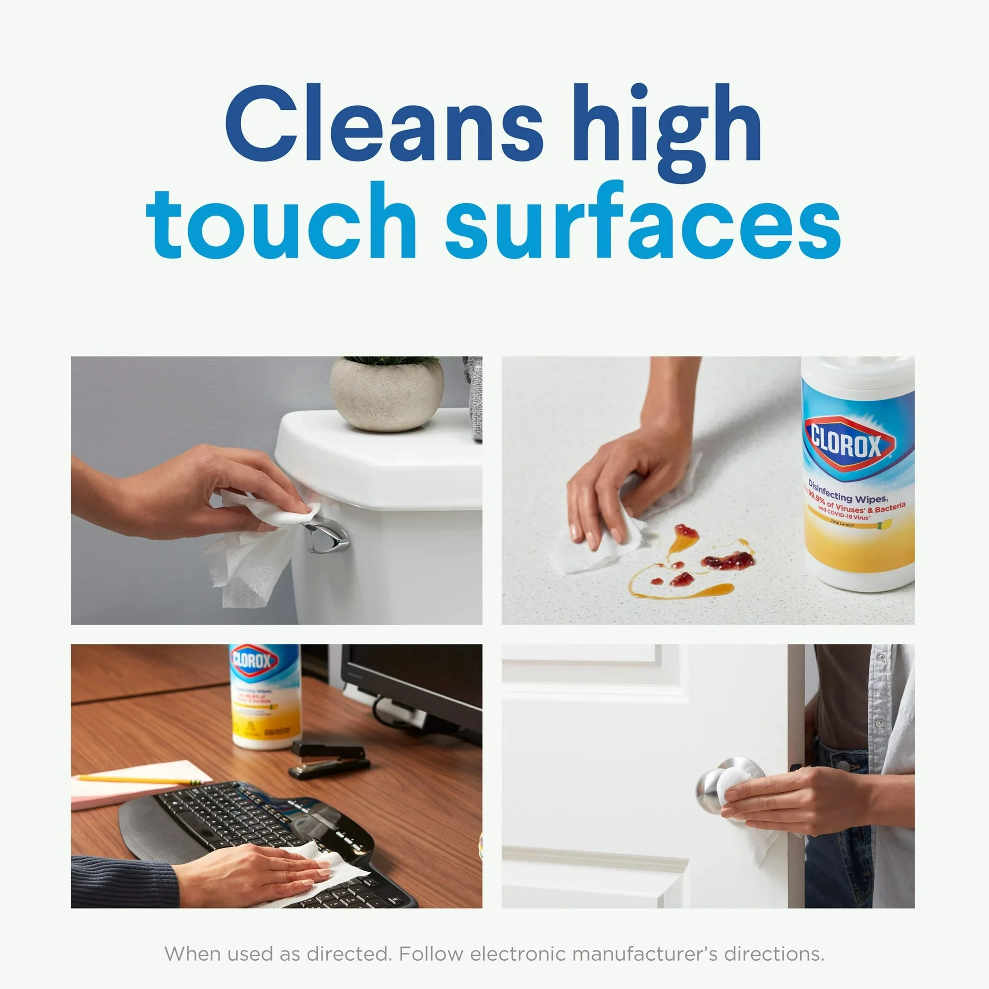 Clorox Bleach-Free Disinfecting and Cleaning Wipes I Crisp Lemon I 35 Count - Image 5