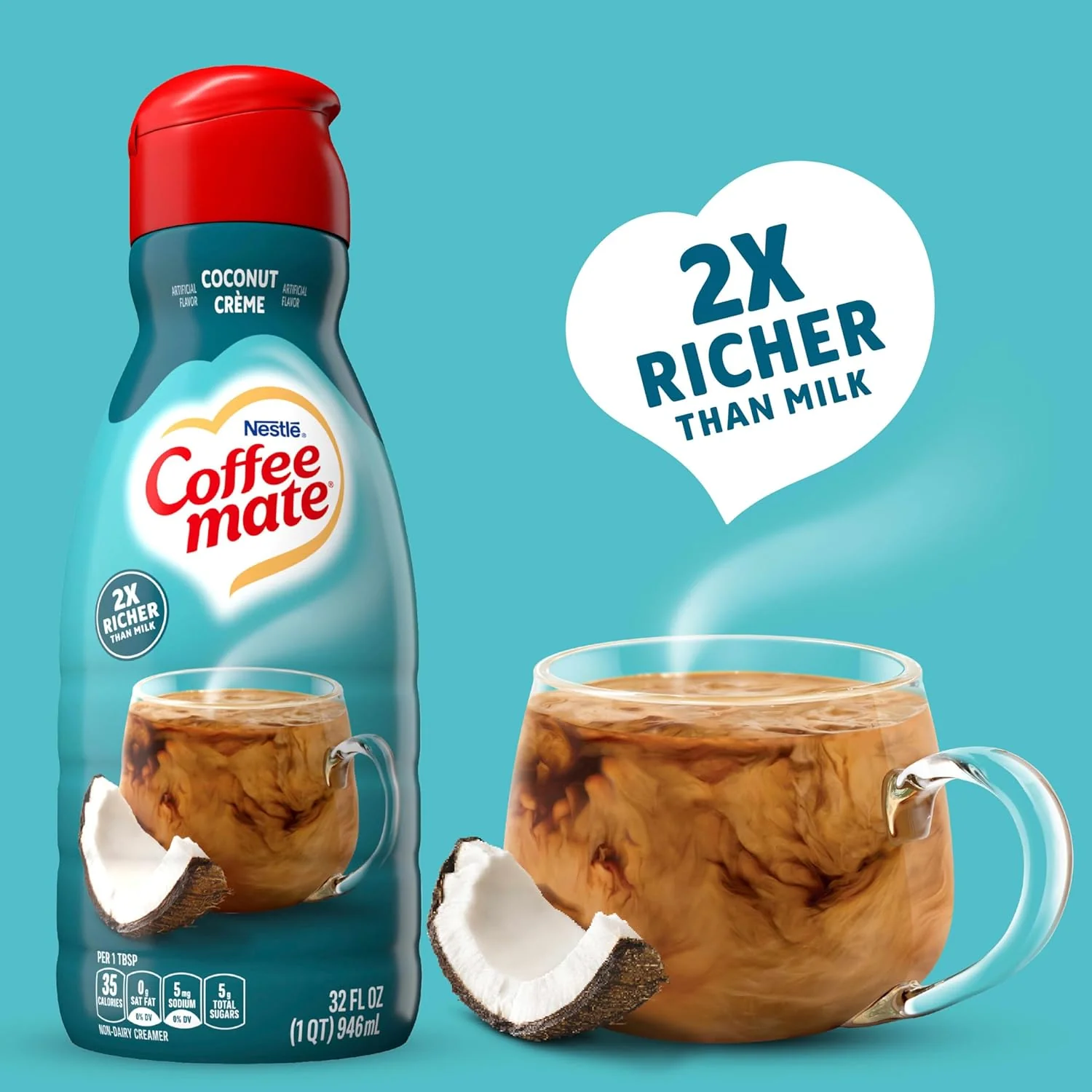 Coffee Mate Coconut Creamer 32oz (946ml) - Image 2