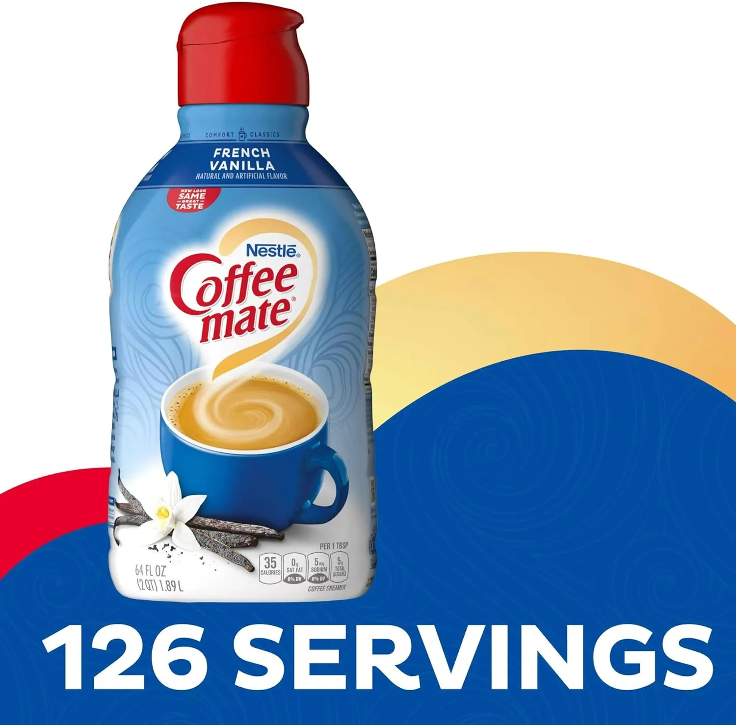 Coffee Mate French Vanilla Creamer 64oz (1.89L) - Image 3