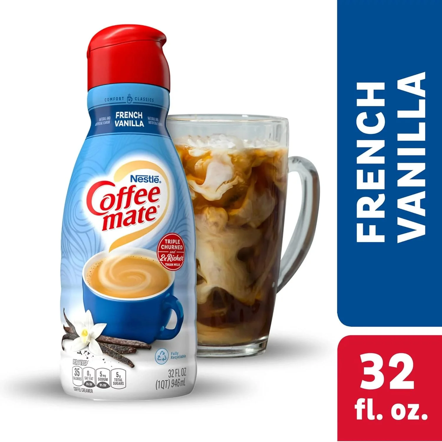 Coffee Mate Liquid French Vanilla 32oz (946ml) - Image 2