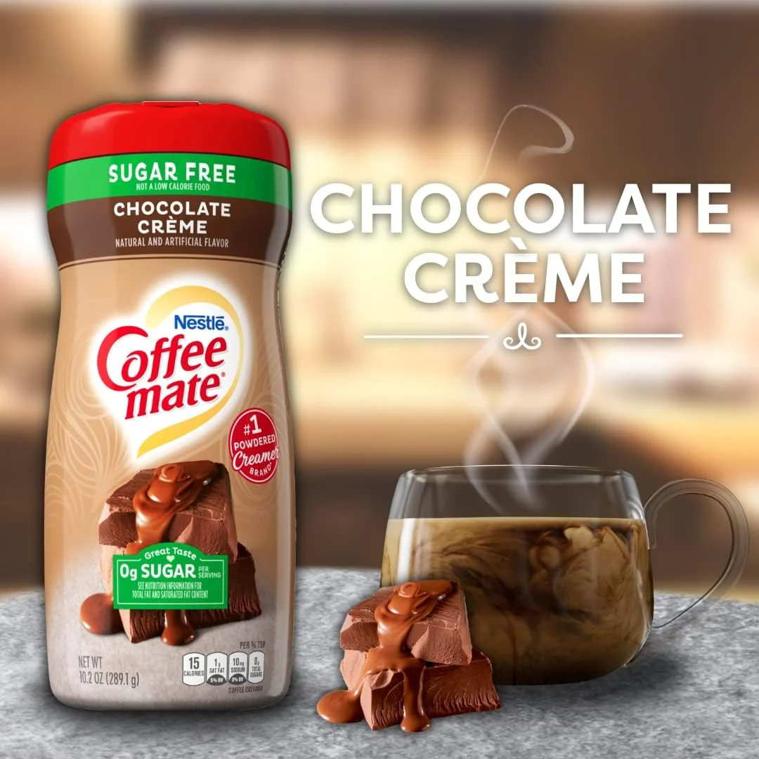 Coffee Mate Powder Zero Sugar Chocolate Crème 10.2oz (289.1g) - Image 2