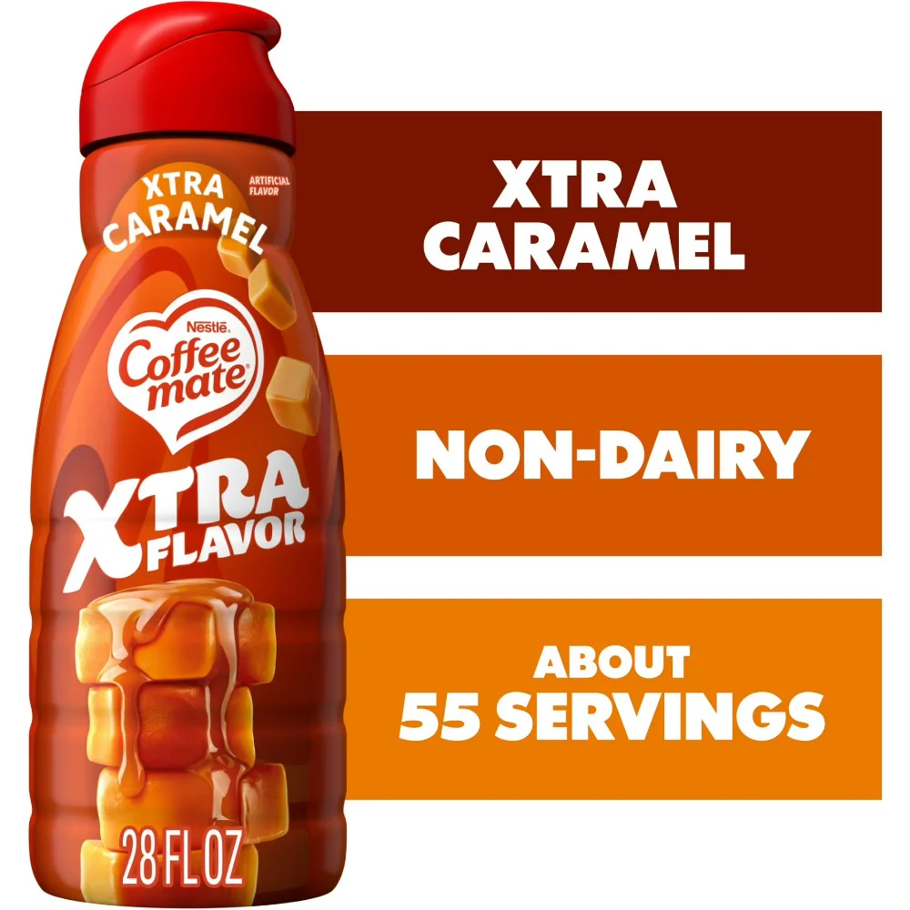 Coffee Mate Xtra Caramel Flavour Liquid Non-Dairy Coffee Creamer 28oz (828ml) Best Before 07/12/2025 - Image 2