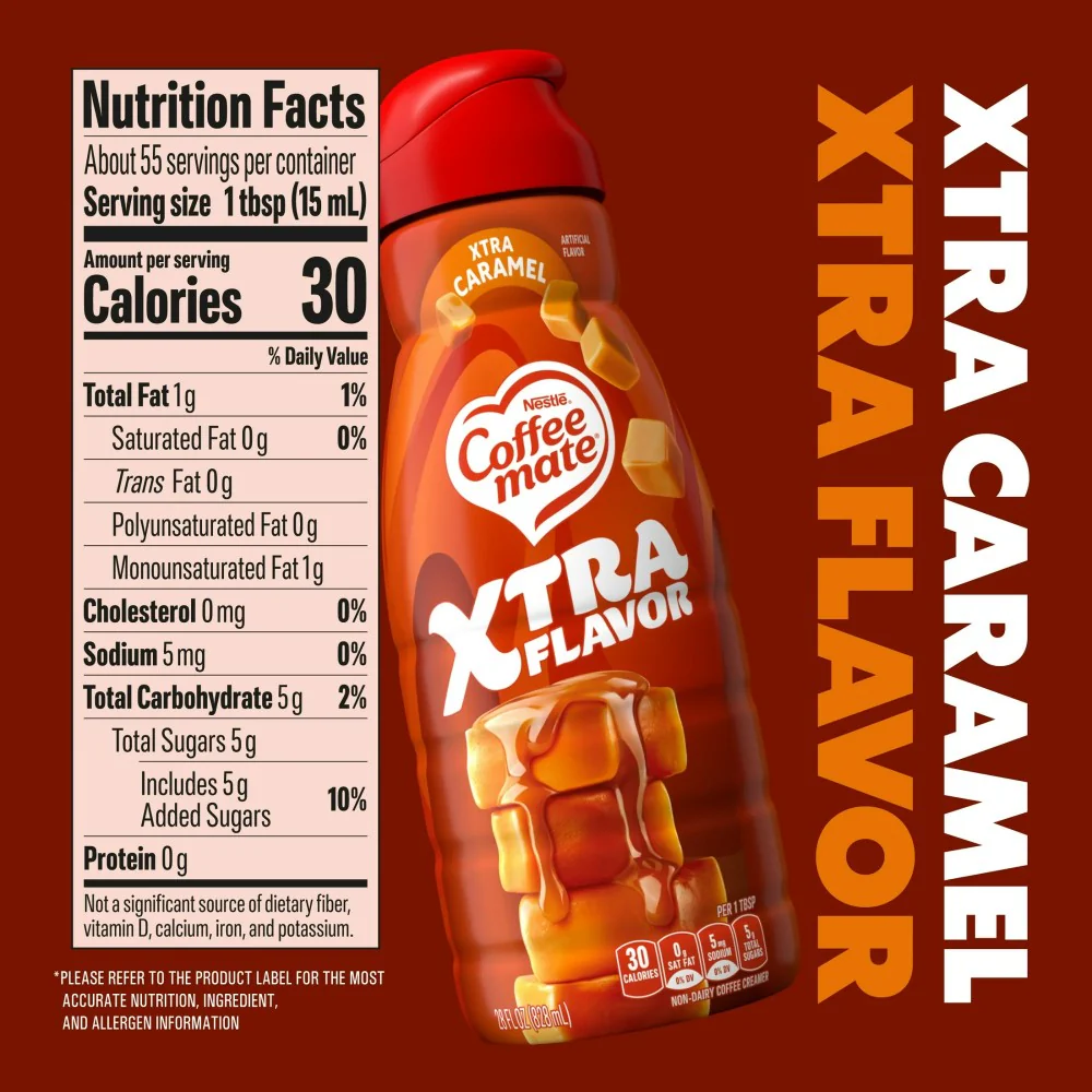 Coffee Mate Xtra Caramel Flavour Liquid Non-Dairy Coffee Creamer 28oz (828ml) Best Before 07/12/2025 - Image 6