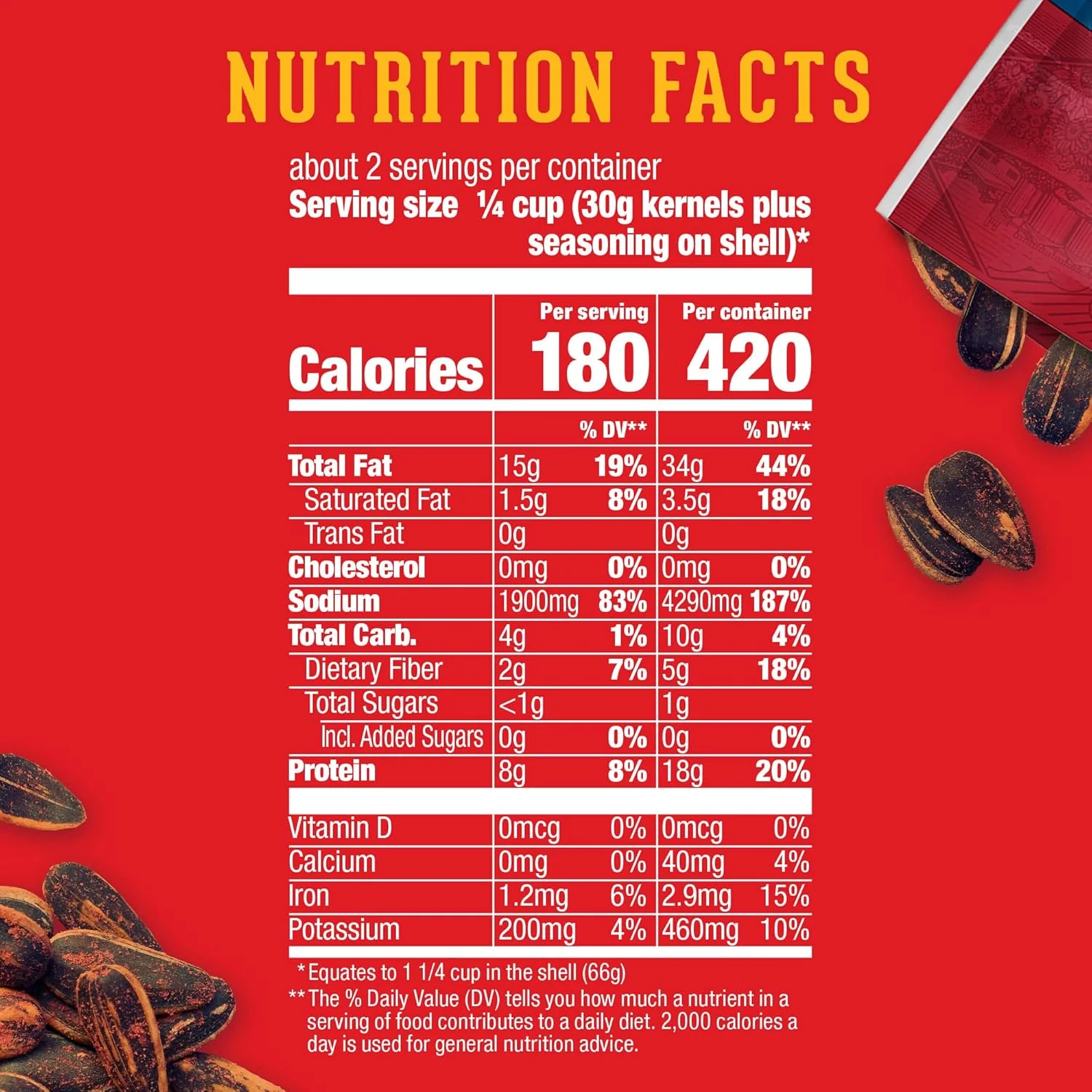David's Jumbo Sunflower Seeds Franks Red Hot 5.25oz (149g) - Image 6
