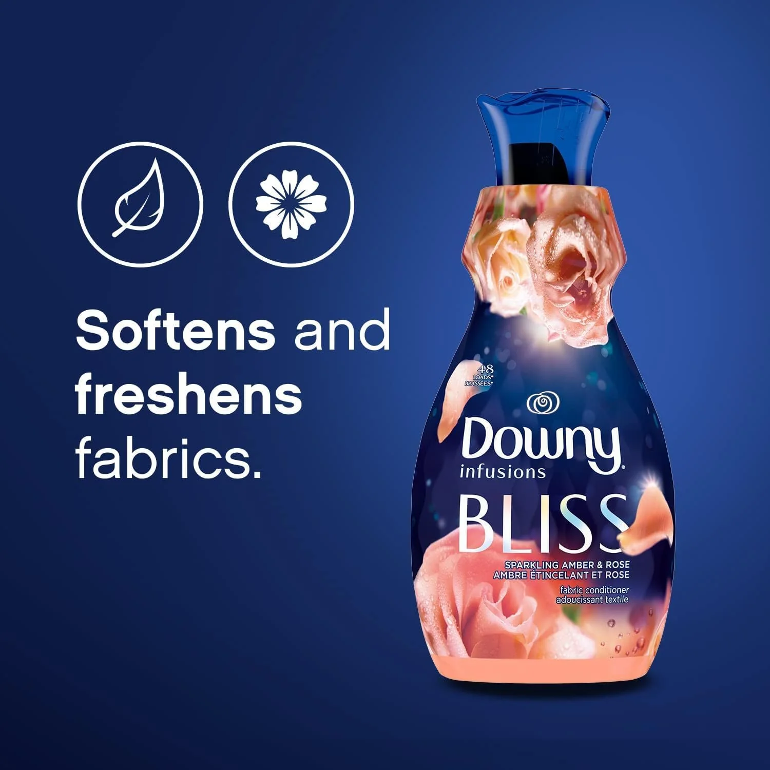 Downy Infusions Bliss Amber & Rose 83w 56oz (1.66L) - Image 2