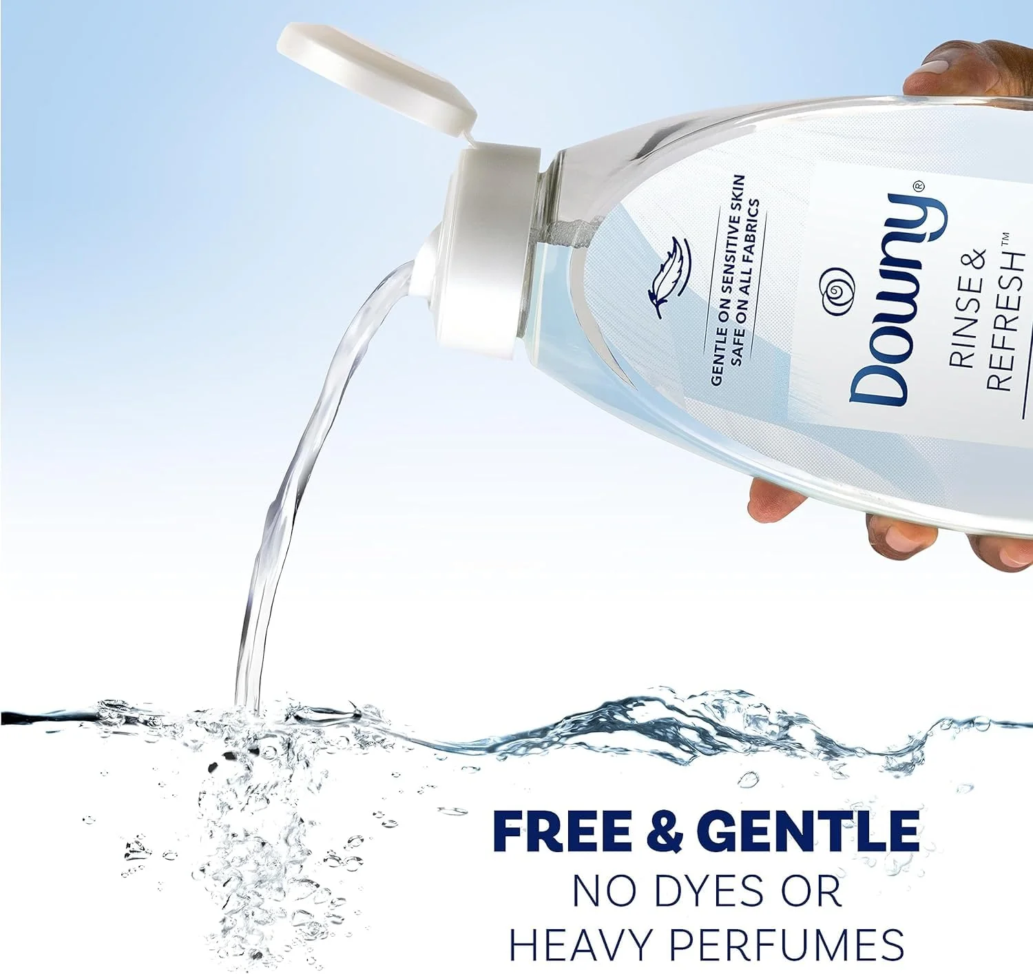 Downy Rinse & Refresh Free & Gentle Laundry Odor Remover and Fabric Softener I 48oz (1.43L) - Image 4
