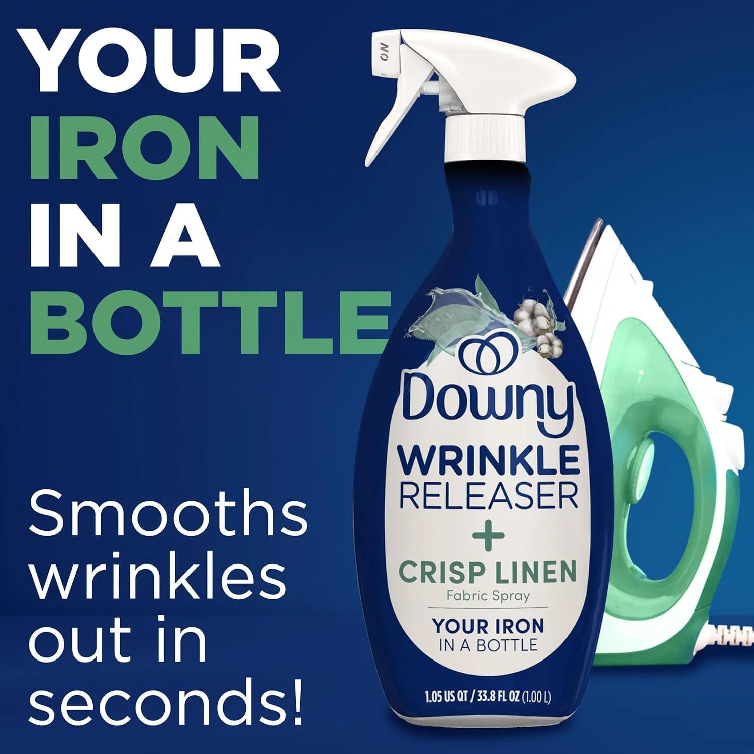 Downy Wrinkle Releaser Fabric Refresher Crisp Linen Scent 33.8oz (1L) - Image 3