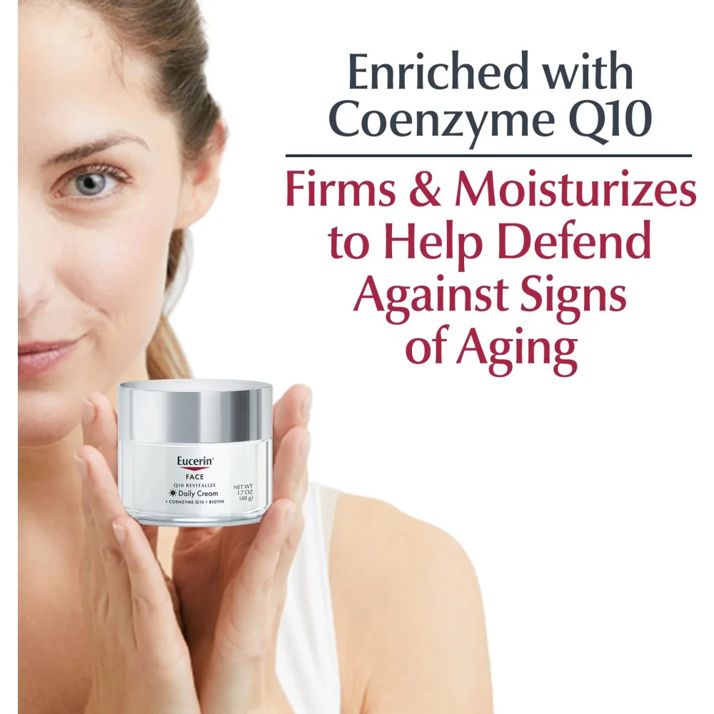 Eucerin Q10 Anti-Wrinkle Daily Face Cream with Coenzyme Q10 + Biotin 1.7oz (48g) - Image 4