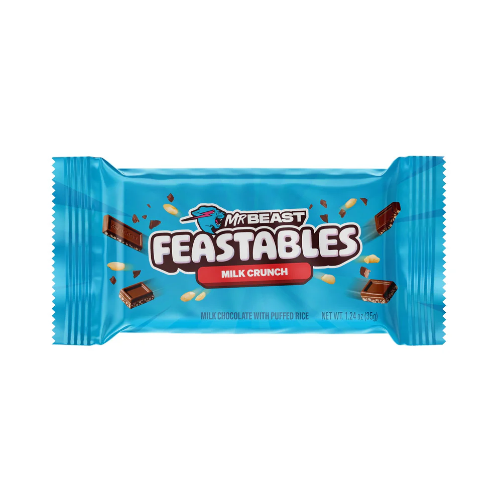 Feastbles Mr Beast Milk Crunch Chocolate Bar 35g