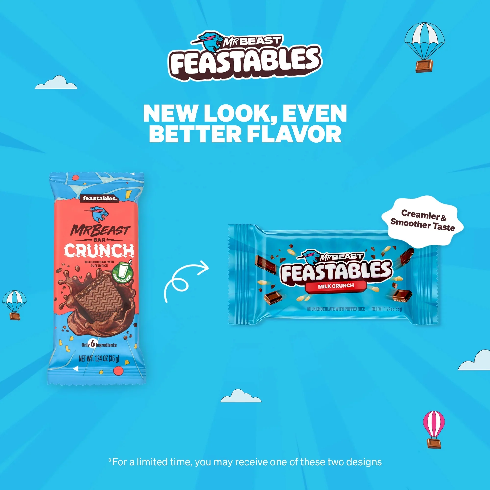Feastbles Mr Beast Milk Crunch Chocolate Bar 35g - Image 7