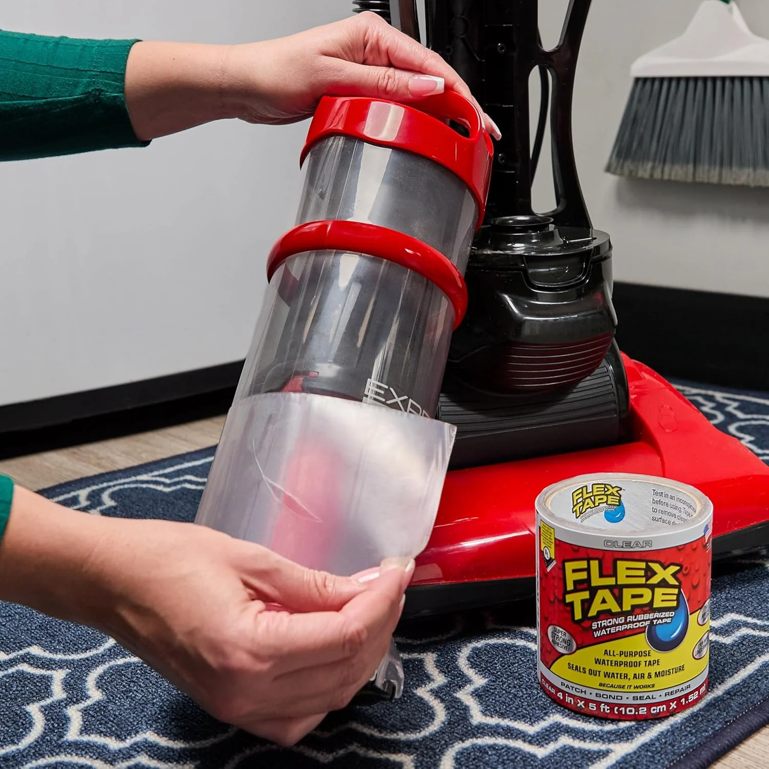 Flex Tape Rubberized Waterproof Tape, 4 inches x 5 feet, Clear - Image 2