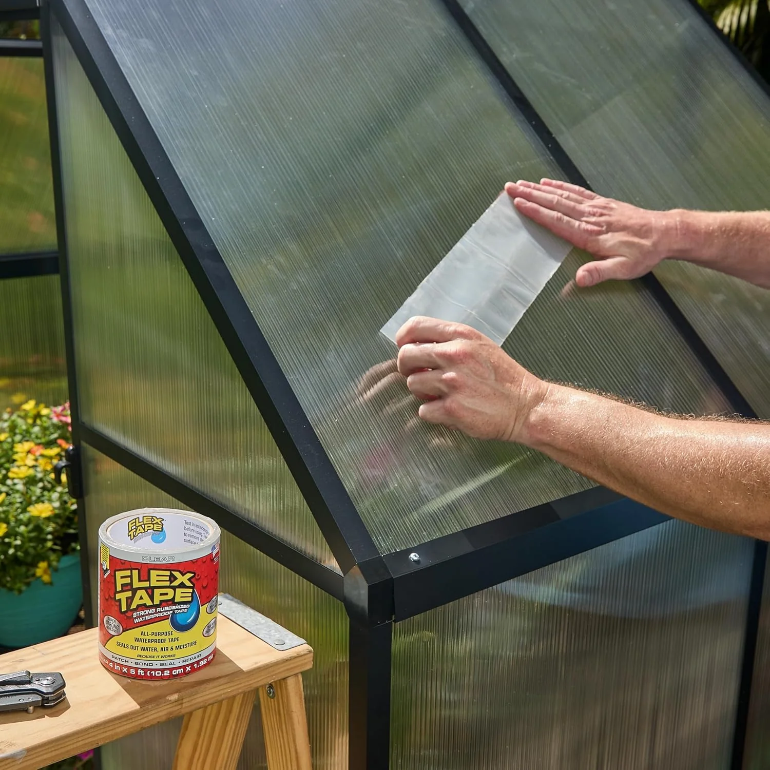Flex Tape Rubberized Waterproof Tape, 4 inches x 5 feet, Clear - Image 6