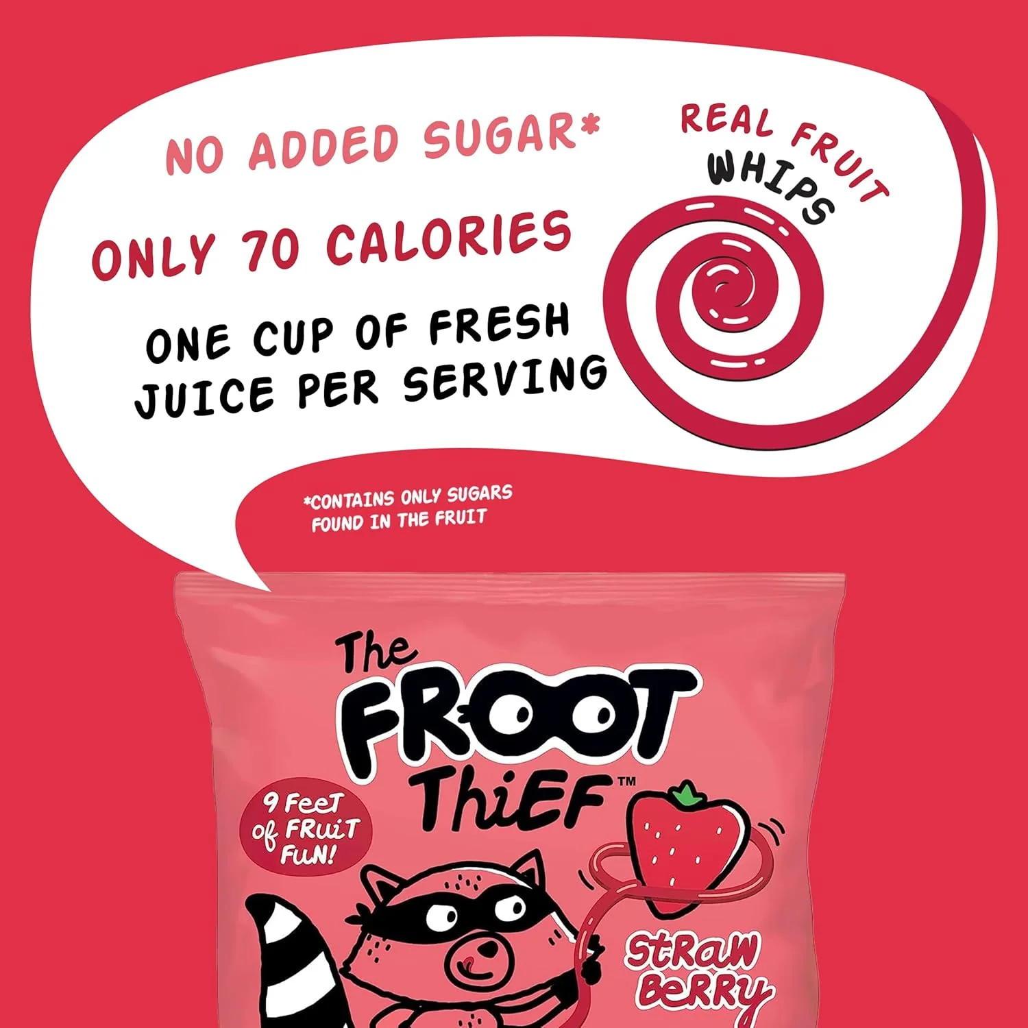 Froot Thief Strawberry Fruit Whip Kids Snacks multipack 5 x20g - Image 4