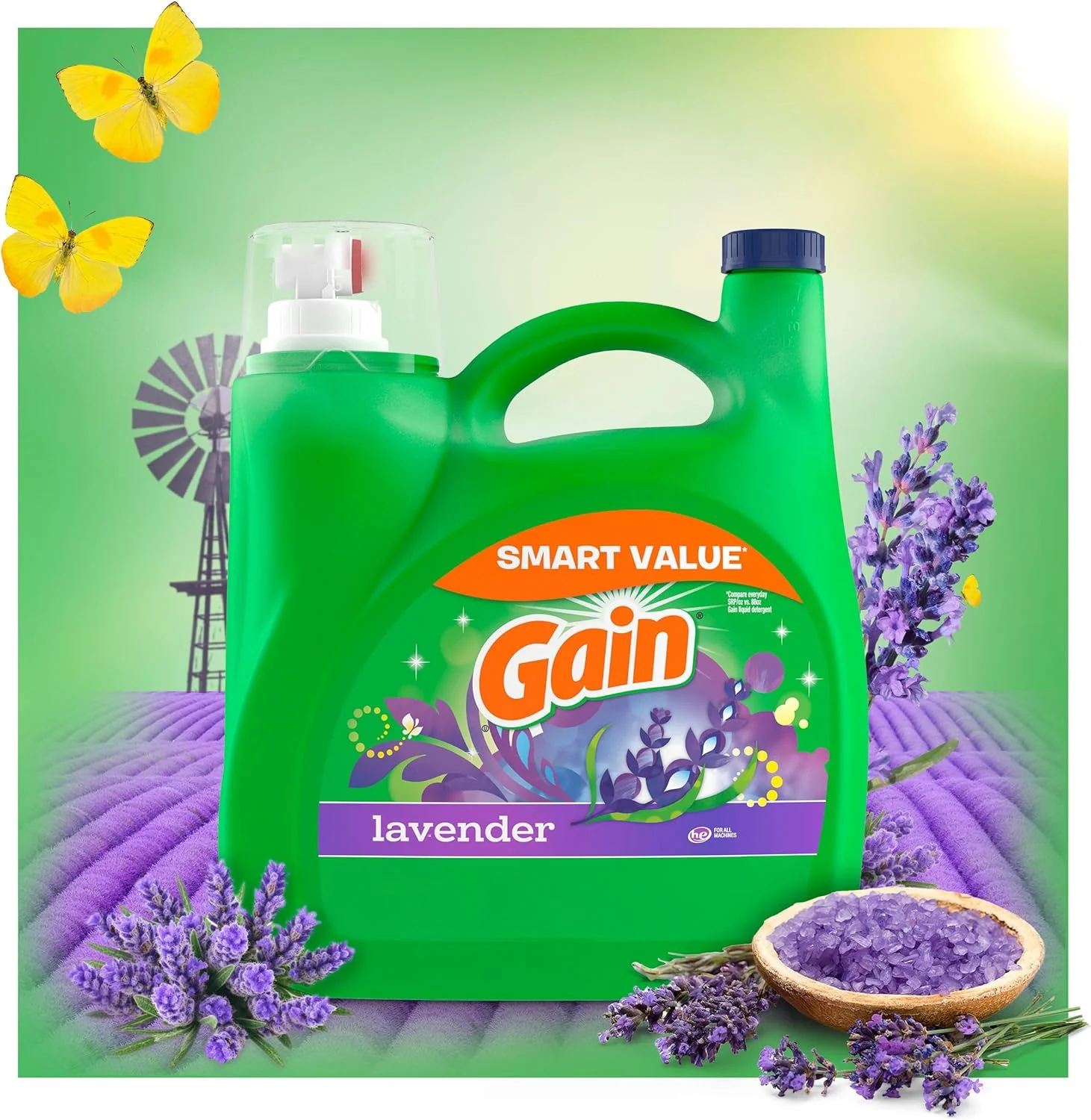 Gain Liquid Laundry Detergent, Lavender Scent 154oz 107 Loads - Image 5