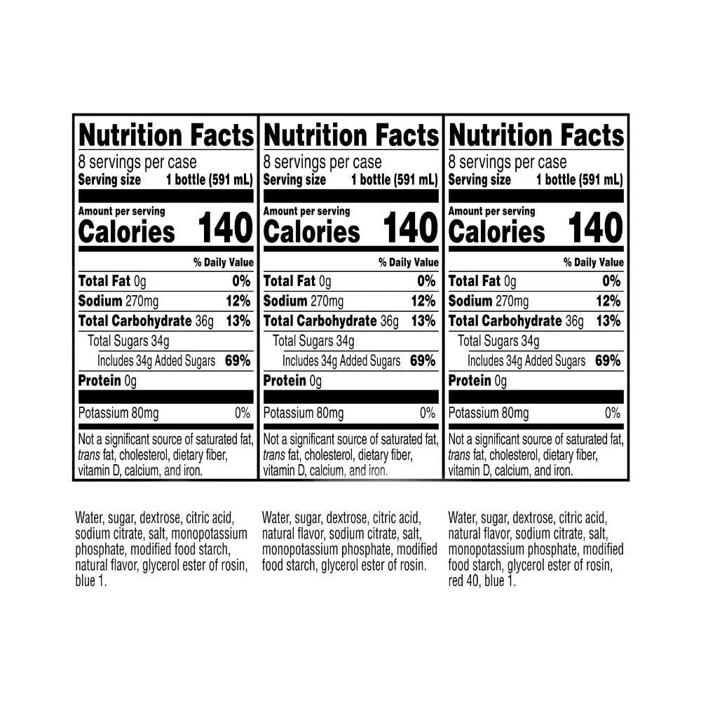 Gatorade Frost Variety Pack Glacier Cherry, Glacier Freeze, and Riptide Rush - 8 of each (24 Total) 20oz Bottles - Image 4