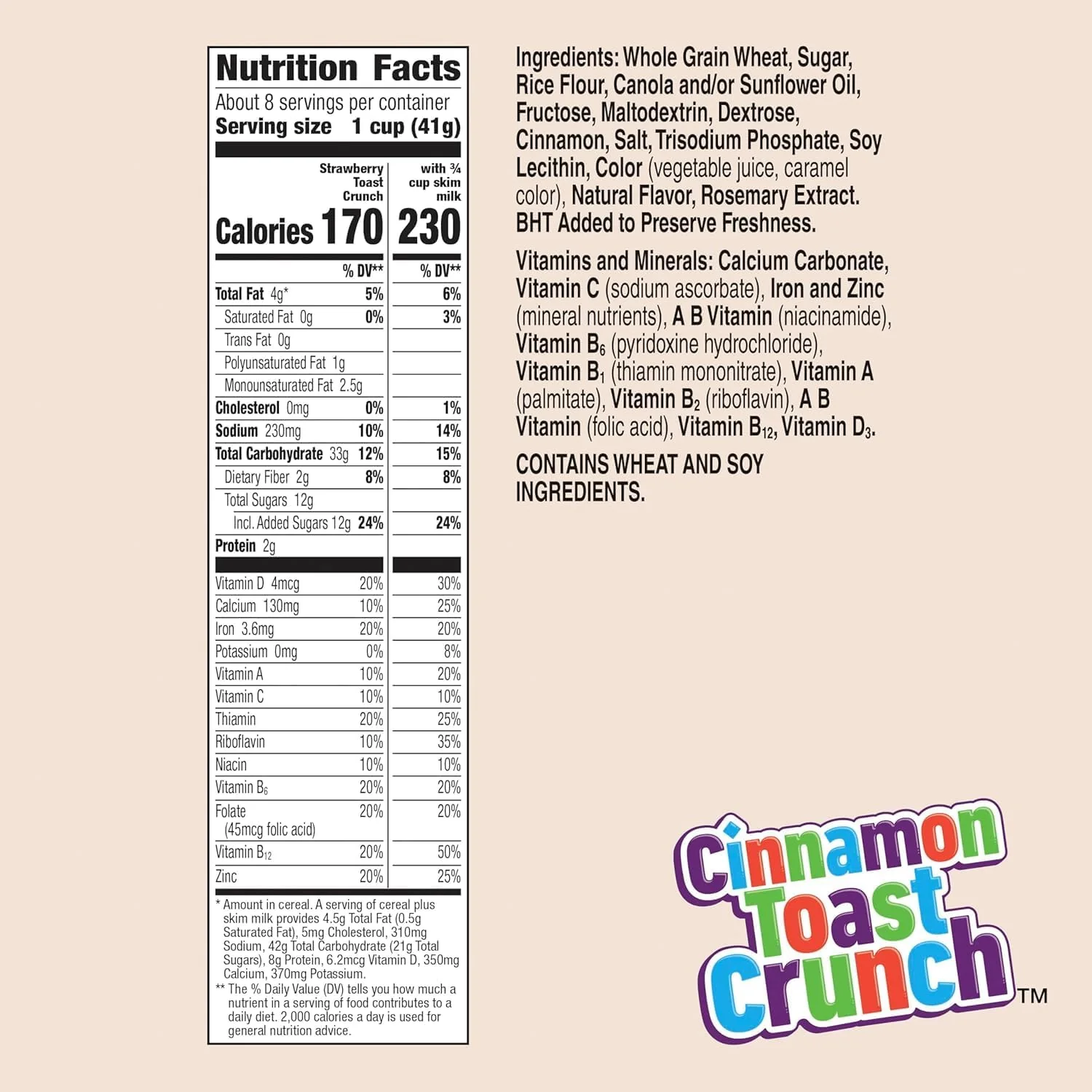 General Mills Strawberry Toast Crunch Breakfast Cereal 340g - Image 5