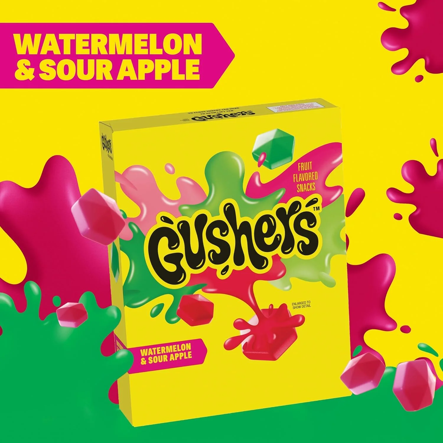 Gushers Fruit Flavoured Snacks, Watermelon and Sour Apple Flavour, 4.8oz (136g) - Image 4