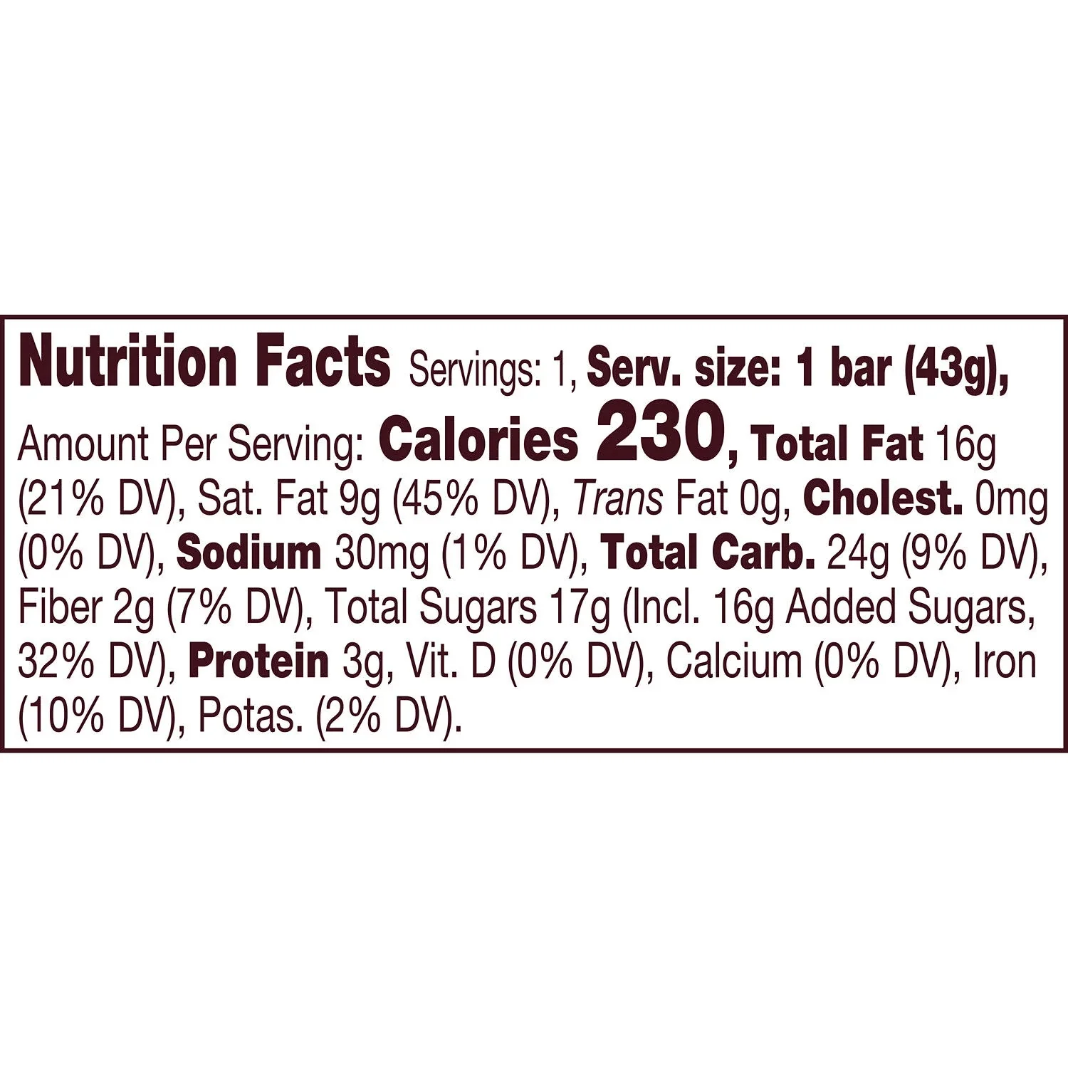 Hershey's Plant Based Oat Chocolate Extra Creamy Almond & Sea Salt 1.55 oz (43g) - Image 6