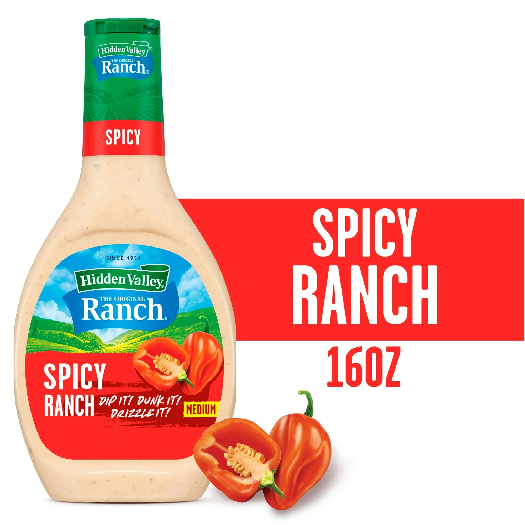 Hidden Valley Gluten Free Spicy Ranch Salad Dressing and Topping 16oz (473ml) - Image 2