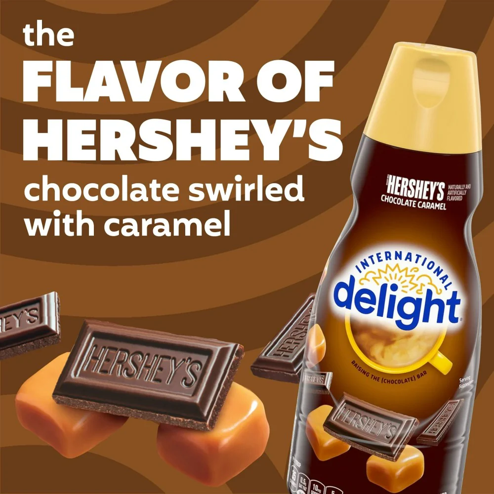 International Delight HERSHEY’S Chocolate Caramel Coffee Creamer 32oz (946ml) - Image 3