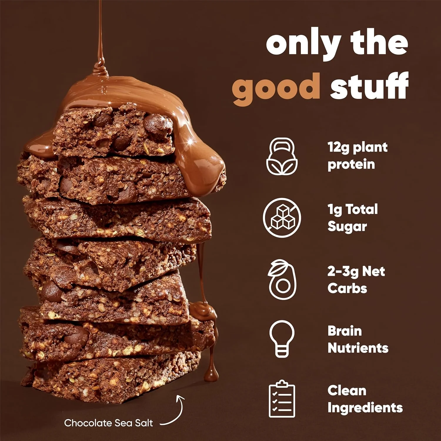 IQBAR Brain and Body Plant Protein Bars I Chocolate Lovers Variety Pack I Low Sugar Keto Energy Bar I 12g Protein - Image 3