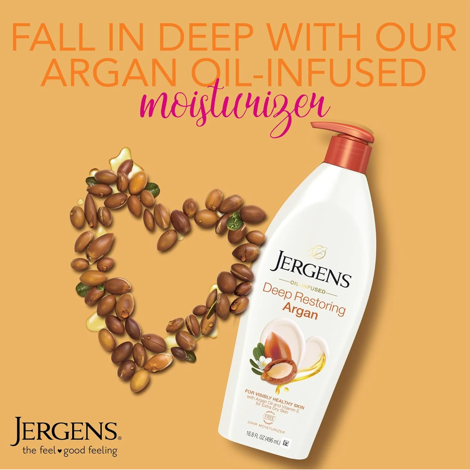 Jergens Moisturizer Deep Restoring Argan Oil Hand and Body Lotion 16.8oz (496ml) - Image 5