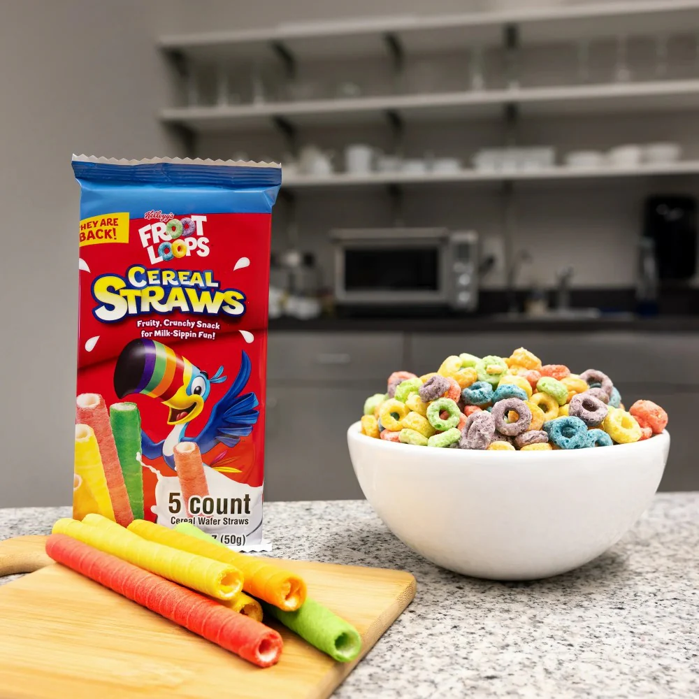 Kellogg's Froot Loops Cereal Straws 5's 1.76oz (50g) - Image 2