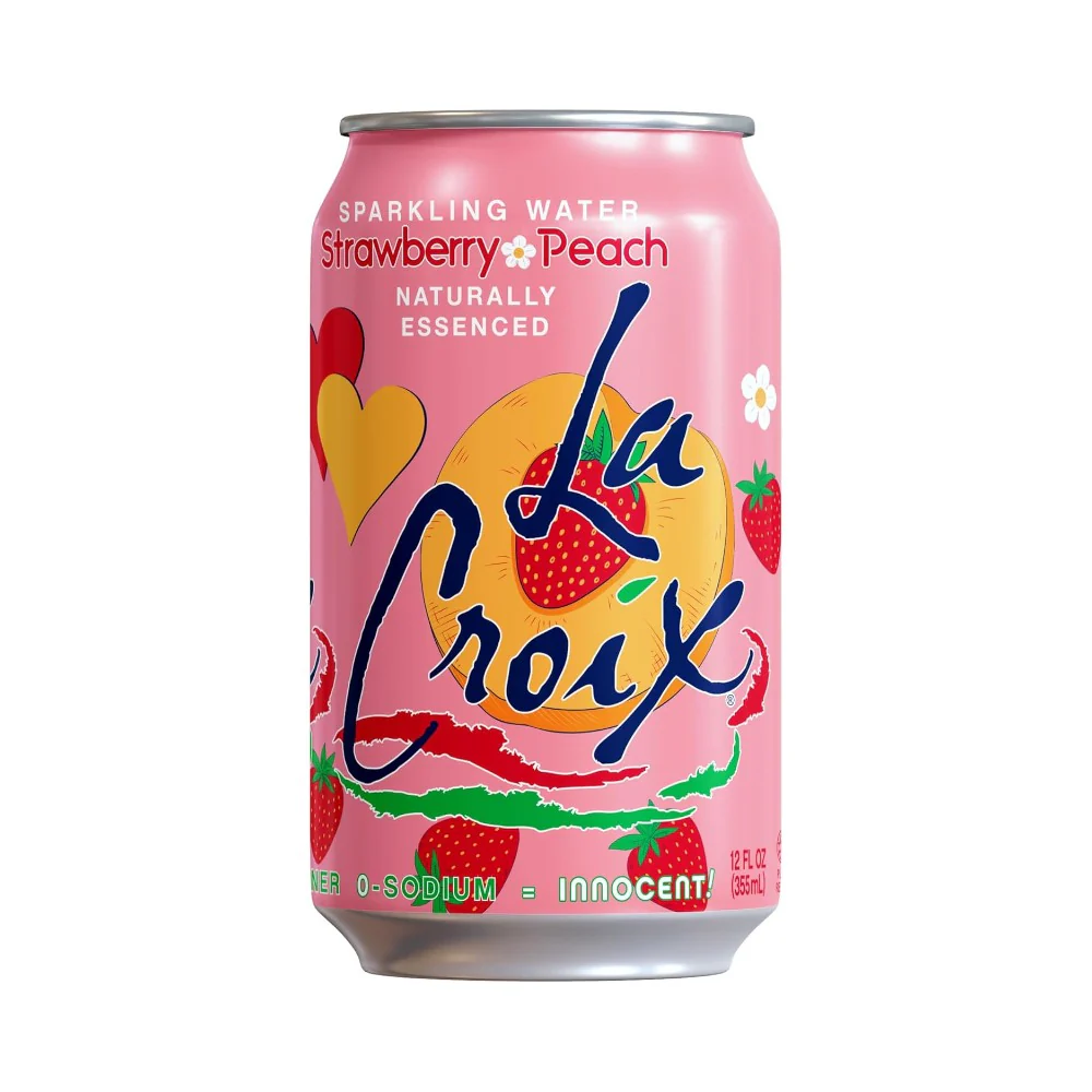 La Croix Sparkling Water Strawberry Peach 355ml
