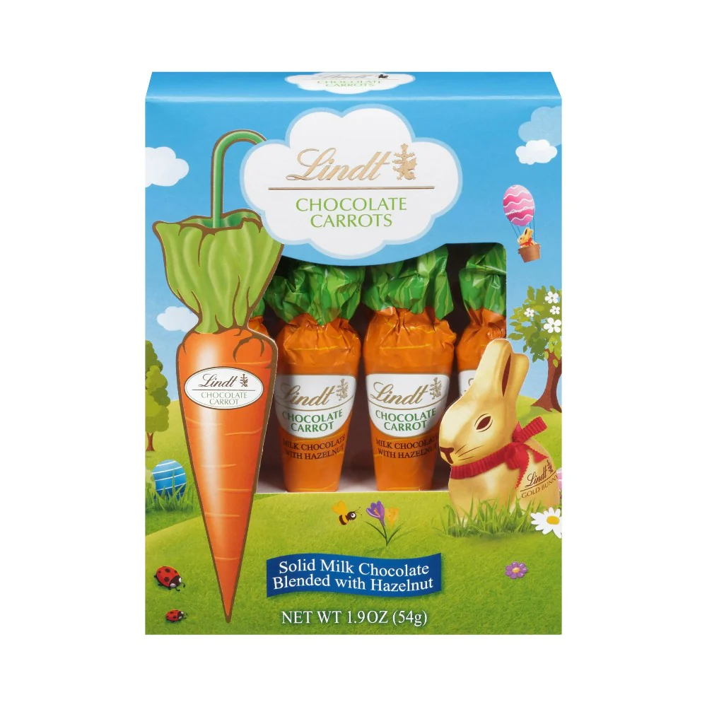 Lindt Easter Chocolate Carrots 4pk 1.9oz (54g)
