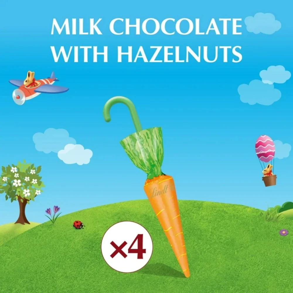 Lindt Easter Chocolate Carrots 4pk 1.9oz (54g) - Image 2