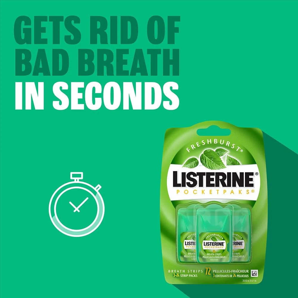 Listerine Fresh burst Pocketpaks Breath Strips 72s - Image 4