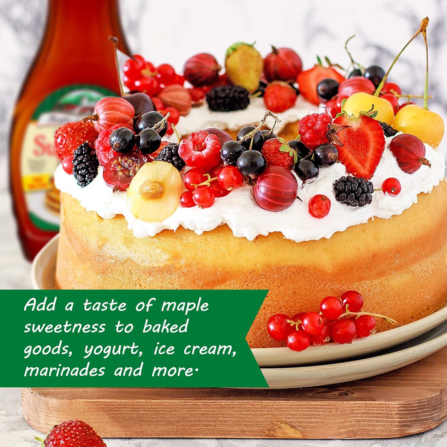 Maple Grove Sugar Free Maple Flavored Syrup Bottle 12oz (355ml) - Image 3