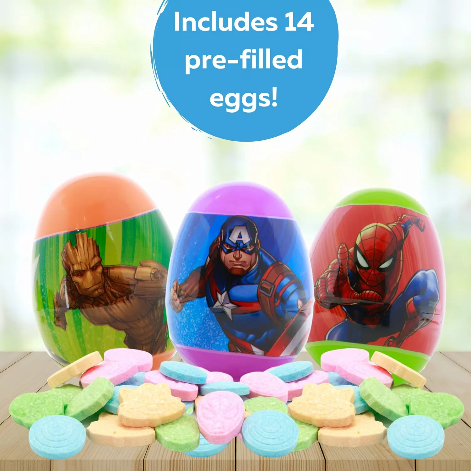 Marvel Assorted Egg Hunt with Candy 14ct 2.47oz (70g) - Image 3