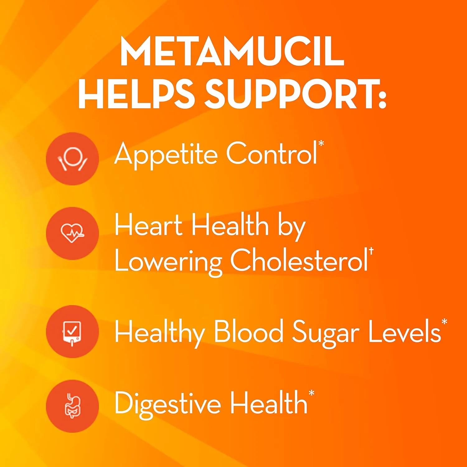 Metamucil Fibre Supplement Orange Flavour 30.4oz (861g) - Image 6