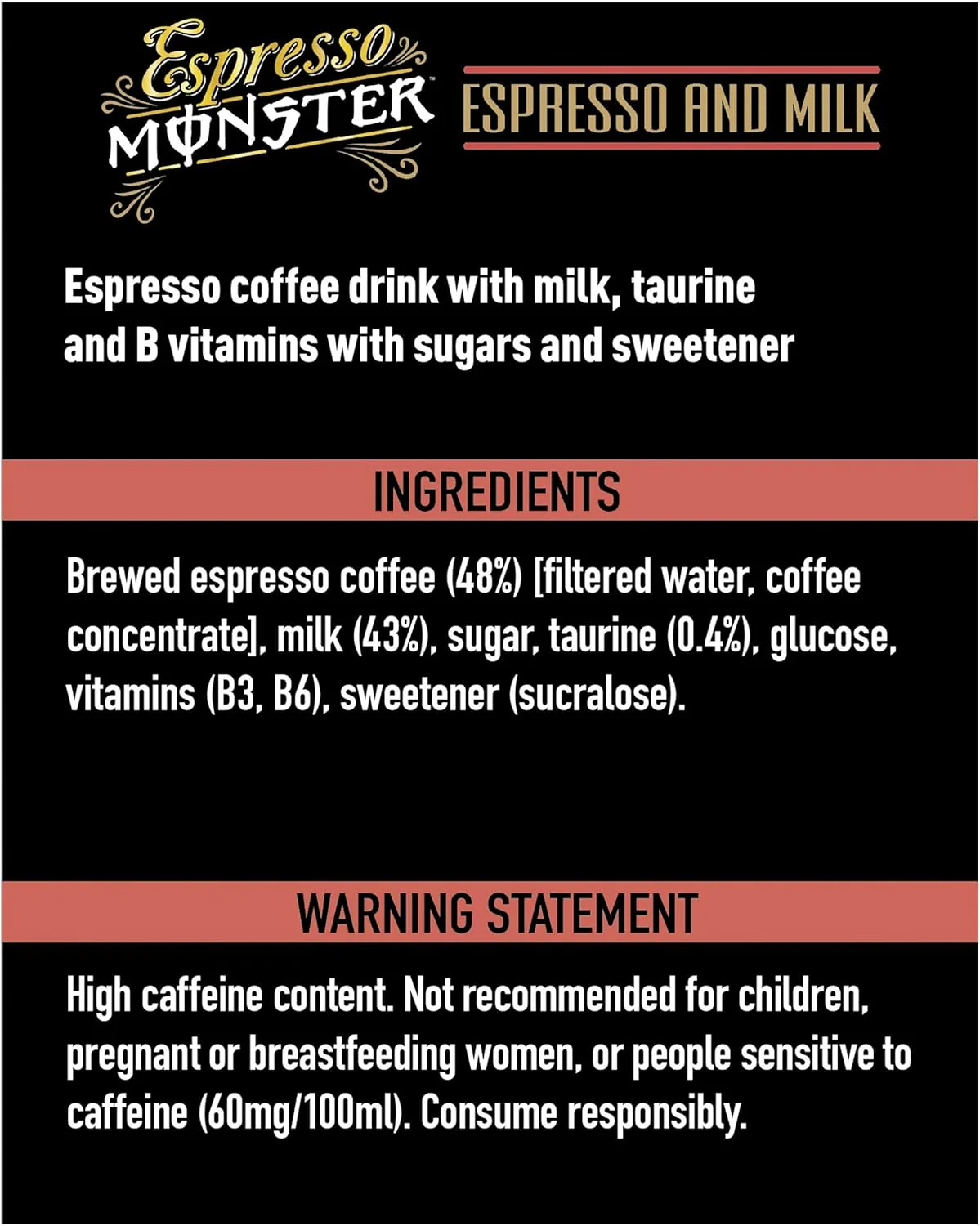 Monster Espresso tripleshot with milk 250ml - Image 3