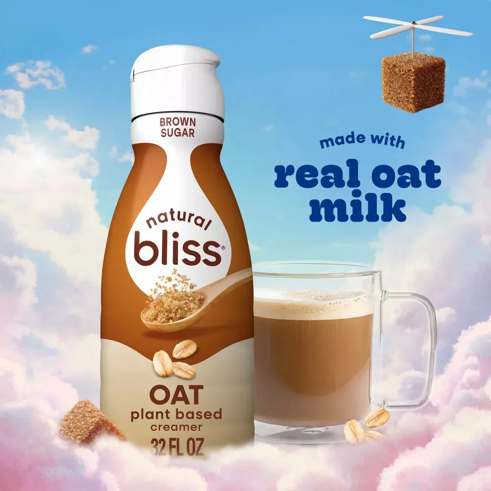 Natural Bliss Brown Sugar Non Dairy Oat Milk Coffee Creamer 32oz (946ml) - Image 5