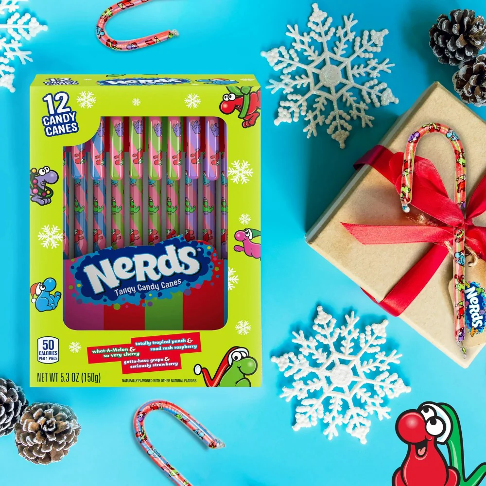 Nerds Holiday Candy Canes  Fruit Flavored Christmas Candy 5.3oz (150g) - Image 3