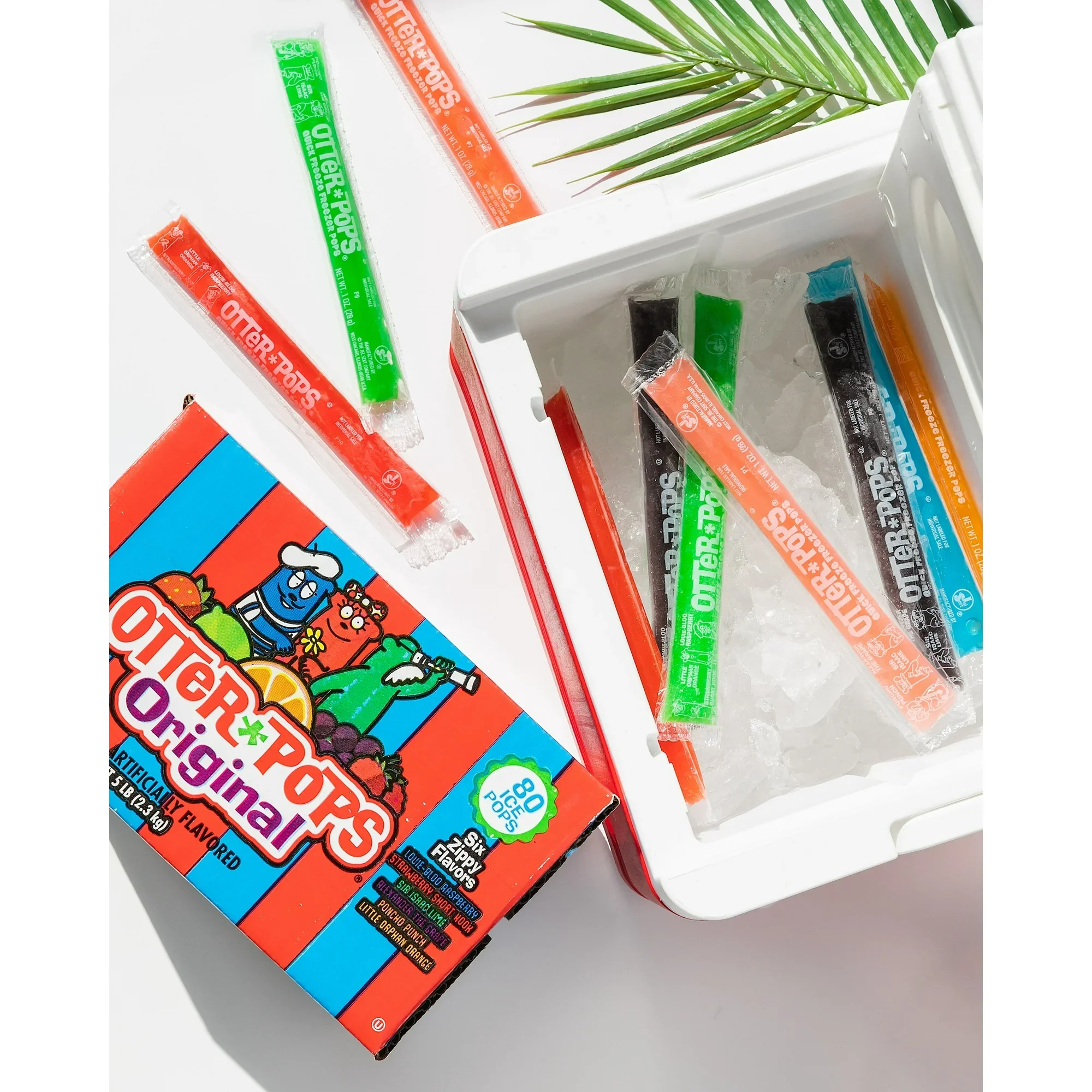 Otter Pops Original Assorted Fruit Ice Pops, 1.5 oz (28.3g) 80 Count Fruit Pops - Image 4