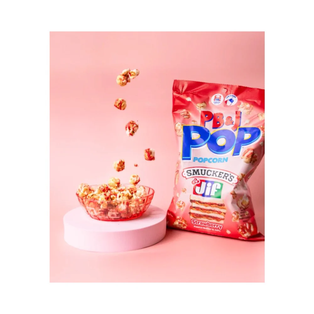 Candypop PB&J Pop Popcorn Strawberry Peanut Butter & Jelly Smucker's & Jif 5.25oz (149g) - Image 3