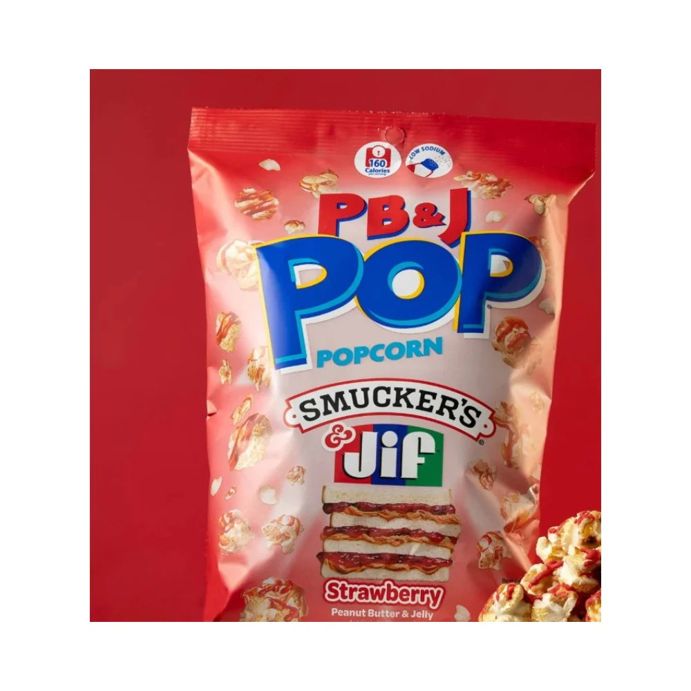 Candypop PB&J Pop Popcorn Strawberry Peanut Butter & Jelly Smucker's & Jif 5.25oz (149g) - Image 4