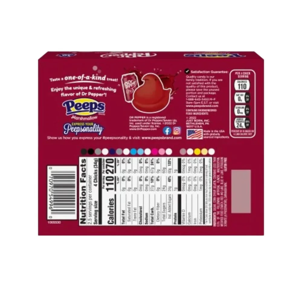 PEEPS Easter Dr Pepper Flavored Marshmallow Chicks, 10 Count 3oz (85g) - Image 4