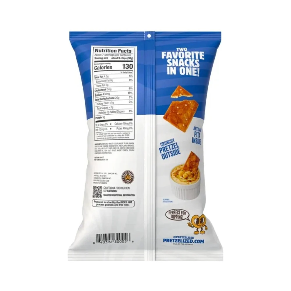Pretzelized Pretzel Pita Chips Sea Salt 7oz (198g) - Image 3