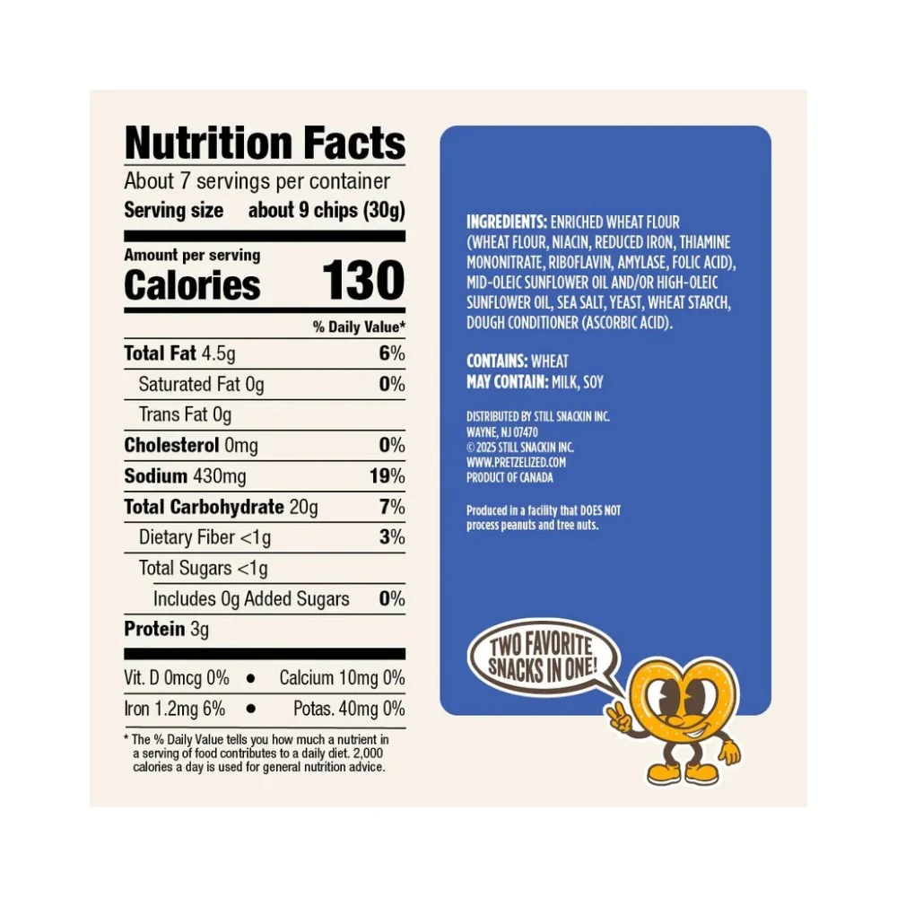 Pretzelized Pretzel Pita Chips Sea Salt 7oz (198g) - Image 4