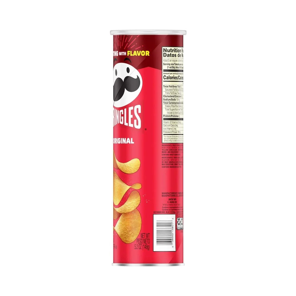 Pringles Original Potato Crisps 5.2oz (149g) - Image 3